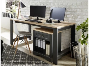 Psací stůl Jasmin, grafit/dub