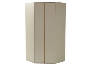 Rohová šatní skříň Lucky, eukalyptově zelená/baltský dub