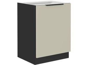 Dolní kuchyňská skříňka Arona, 60 cm, kašmírová/černá