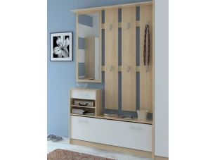 Předsíňová stěna Vincent, dub sonoma/bílá