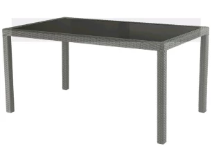 Zahradní stůl Jakarta 150x90 cm, šedo-hnědý