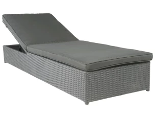 Zahradní lehátko Jakarta, šedo-hnědé
