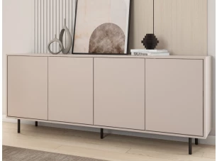 Široká skříňka Flax, 200 cm, béžová kašmír