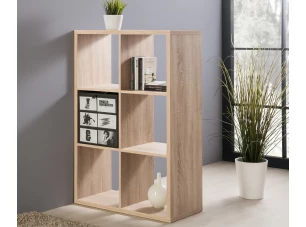 Regál Max, 3x2 přihrádky, dub sonoma