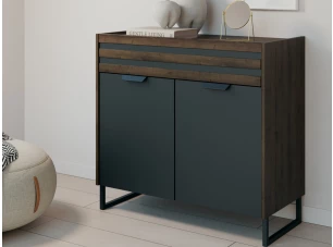 Skříňka se zásuvkou Barea, tmavě šedá/dub atlantic