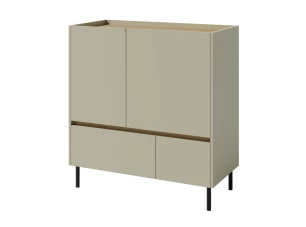 Komoda se zásuvkami Lucky, 95 cm, eukalyptově zelená/baltský dub