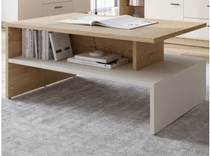 Konferenční stolek Meolo, dub cremona/béžový kašmír