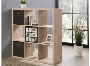 Regál Max, 3x3 přihrádky, dub sonoma