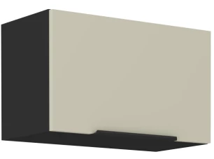 Horní výklopná kuchyňská skříňka Arona, 60 cm, kašmírová/černá