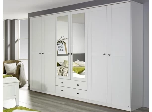 Šatní skříň Rosenheim, 271 cm, bílá