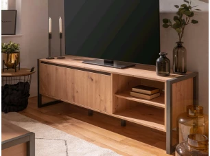 Široká TV skříňka Denver, dub artisan/antracit