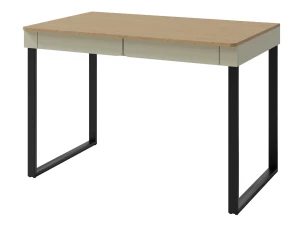 Psací stůl se zásuvkami Lucky, eukalyptově zelená/baltský dub