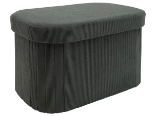 Oválný taburet Milo, šedá strukturovaná látka