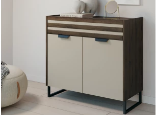 Skříňka se zásuvkou Barea, béžová/dub atlantic