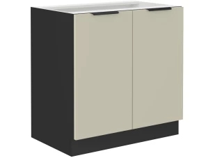 Dolní kuchyňská skříňka Arona, 80 cm, kašmírová/černá