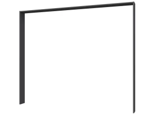 Paspartový rám k šatní skříni Barea, 233 cm, tmavě šedý