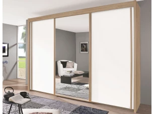 Šatní skříň Imperial, 250 cm, dub sonoma/bílá