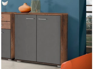 Komoda dvoudveřová Mike, vintage optika dřeva