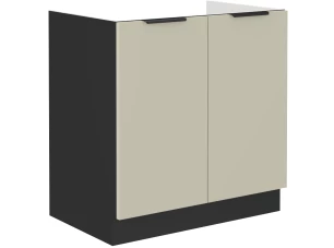 Kuchyňská dřezová skříňka Arona, 80 cm, kašmírová/černá