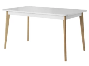 Rozkládací jídelní stůl Nordi 140x80 cm, dub/bílý