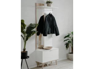 Předsíňová stěna Göteborg, bílá/dub sonoma