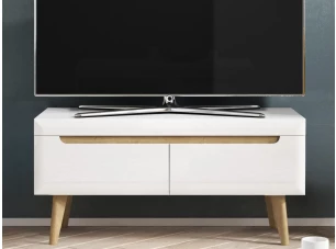 Televizní skříňka Nordi, 107 cm, dub riviera/bílá lesk