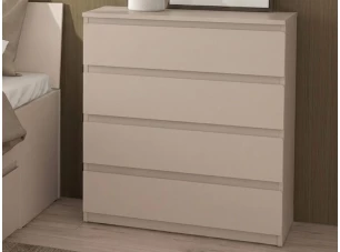Komoda se 4 zásuvkami Carlos, béžová kašmír, 75 cm