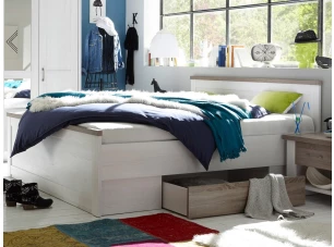 Postel Luca 160x200 cm, bělená pinie