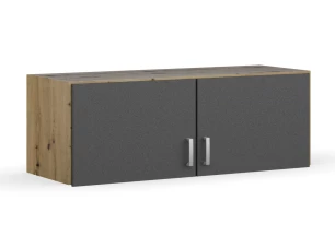 Skříňový nástavec Bremen, 91 cm, dub artisan/tmavě šedý