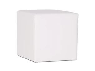 Taburet Cuby, bílá ekokůže