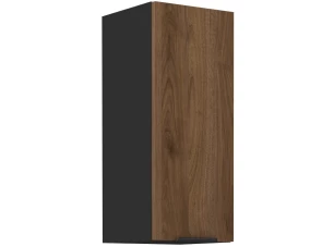 Horní kuchyňská skříňka Monza, 30 cm, ořech/černá