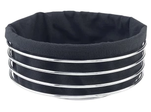 Koš na pečivo LifeStyle, kulatý černý