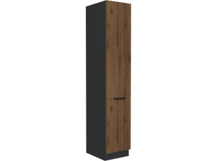 Vysoká kuchyňská skříň Monza, 40 cm, ořech/černá