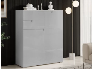 Vyšší skříňka Spice, lesklá šedá