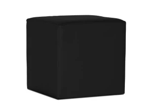 Taburet Cuby, černá ekokůže