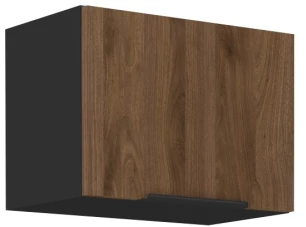 Horní výklopná kuchyňská skříňka Monza, 50 cm, ořech/černá