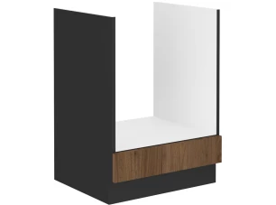 Kuchyňská skříňka pro vestavnou troubu Monza, 60 cm, ořech/černá