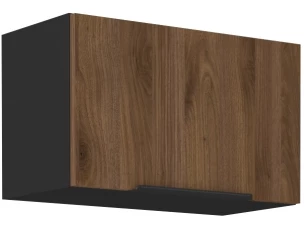 Horní výklopná kuchyňská skříňka Monza, 60 cm, ořech/černá