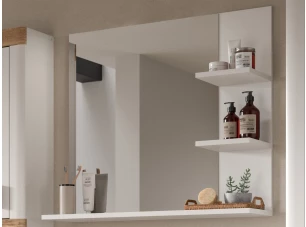 Zrcadlo s policemi Laredo, bílé