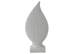 Dekorace list 30 cm, bílá