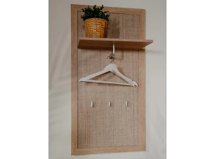 Předsíňový šatní panel Bali, dub sonoma/výplet