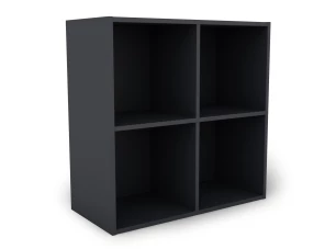 Nástěnný regál se 4 přihrádkami Jerry, grafit