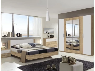 Sestava ložnice Nora, prkenný dub/bílá