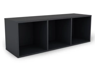 Nástěnný regál se 3 přihrádkami Jerry, grafit