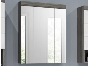 Koupelnová skříňka se zrcadlem Scout, šedý dub