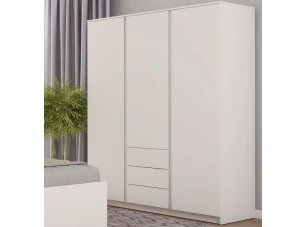 Šatní skříň Carlos, bílá, 152 cm