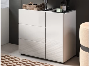 Koupelnová skříňka pod umyvadlo Vira, 60 cm, bílá lesk