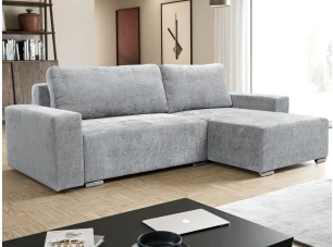 Rohová sedací souprava Anafi, světle šedá látka