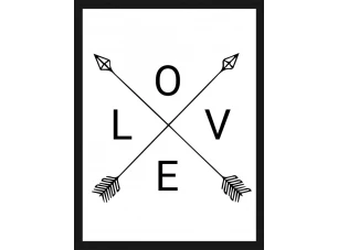 Rámovaný obraz Love, 30x40 cm