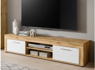 TV skříňka Jana, 160 cm, dub wotan/bílá